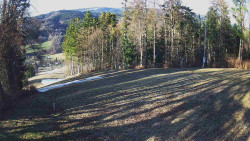 Prostřední část sjezdovky a snowpark