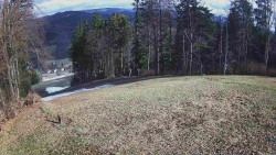 Prostřední část sjezdovky a snowpark