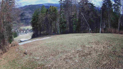 Prostřední část sjezdovky a snowpark