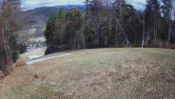 Prostřední část sjezdovky a snowpark