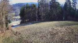 Prostřední část sjezdovky a snowpark