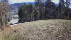 Prostřední část sjezdovky a snowpark