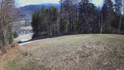 Prostřední část sjezdovky a snowpark