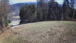 Prostřední část sjezdovky a snowpark