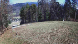 Prostřední část sjezdovky a snowpark