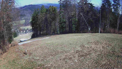 Prostřední část sjezdovky a snowpark