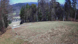 Prostřední část sjezdovky a snowpark