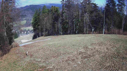 Prostřední část sjezdovky a snowpark