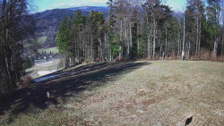 Prostřední část sjezdovky a snowpark