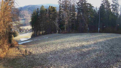 Prostřední část sjezdovky a snowpark
