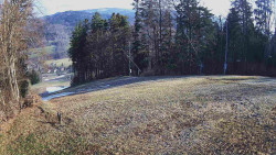 Prostřední část sjezdovky a snowpark