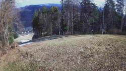 Prostřední část sjezdovky a snowpark