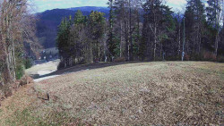 Prostřední část sjezdovky a snowpark