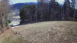 Prostřední část sjezdovky a snowpark