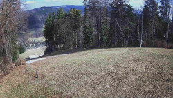 Prostřední část sjezdovky a snowpark