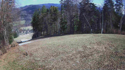 Prostřední část sjezdovky a snowpark