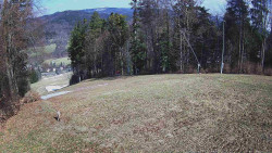 Prostřední část sjezdovky a snowpark