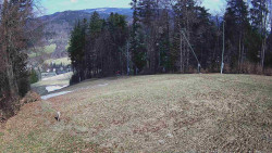 Prostřední část sjezdovky a snowpark