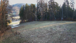 Prostřední část sjezdovky a snowpark