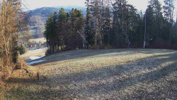 Prostřední část sjezdovky a snowpark