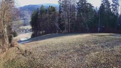 Prostřední část sjezdovky a snowpark