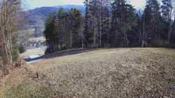 Prostřední část sjezdovky a snowpark