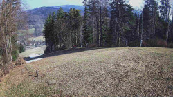 Prostřední část sjezdovky a snowpark