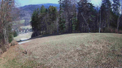 Prostřední část sjezdovky a snowpark