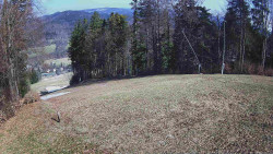 Prostřední část sjezdovky a snowpark