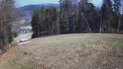 Prostřední část sjezdovky a snowpark