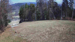 Prostřední část sjezdovky a snowpark
