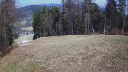 Prostřední část sjezdovky a snowpark