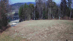Prostřední část sjezdovky a snowpark
