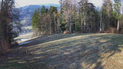 Prostřední část sjezdovky a snowpark