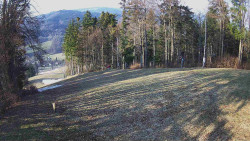 Prostřední část sjezdovky a snowpark