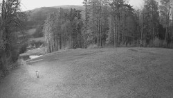 Prostřední část sjezdovky a snowpark