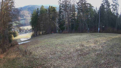 Prostřední část sjezdovky a snowpark