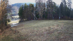 Prostřední část sjezdovky a snowpark