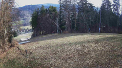 Prostřední část sjezdovky a snowpark