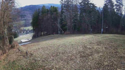 Prostřední část sjezdovky a snowpark