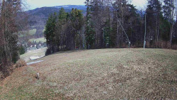Prostřední část sjezdovky a snowpark