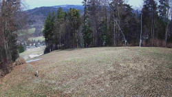 Prostřední část sjezdovky a snowpark