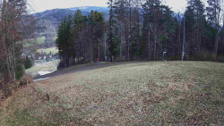 Prostřední část sjezdovky a snowpark