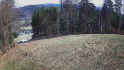 Prostřední část sjezdovky a snowpark