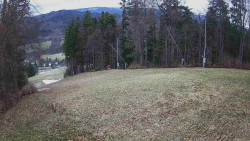 Prostřední část sjezdovky a snowpark