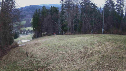 Prostřední část sjezdovky a snowpark