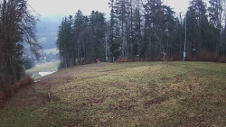 Prostřední část sjezdovky a snowpark