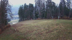 Prostřední část sjezdovky a snowpark