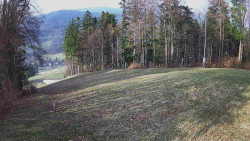 Prostřední část sjezdovky a snowpark