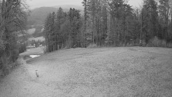 Prostřední část sjezdovky a snowpark